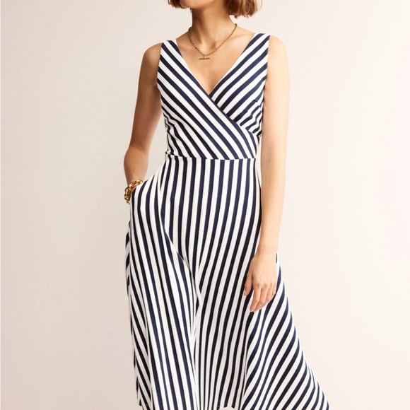 Boden Dress Blue Aggie Stripe